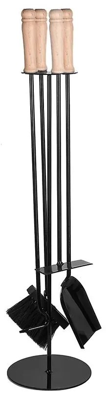 Súprava krbového náradia čierna