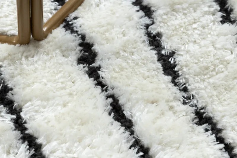 Dywany Łuszczów, Kusový koberec Mode 8587 geometric cream/black, 120x170, béžová, chodba / predsieň