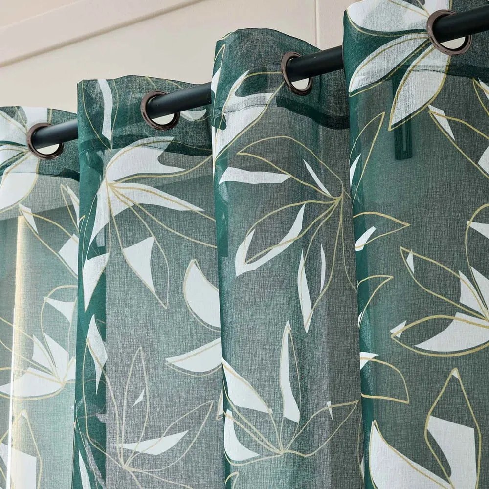 Zelená voálová záclona 140x240 cm Elsa – douceur d'intérieur