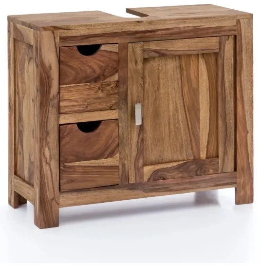 furniture-nabytek.cz - Masívny kúpeľňový set Lagos, 5-dielny, lakovaný palisander, hnedý