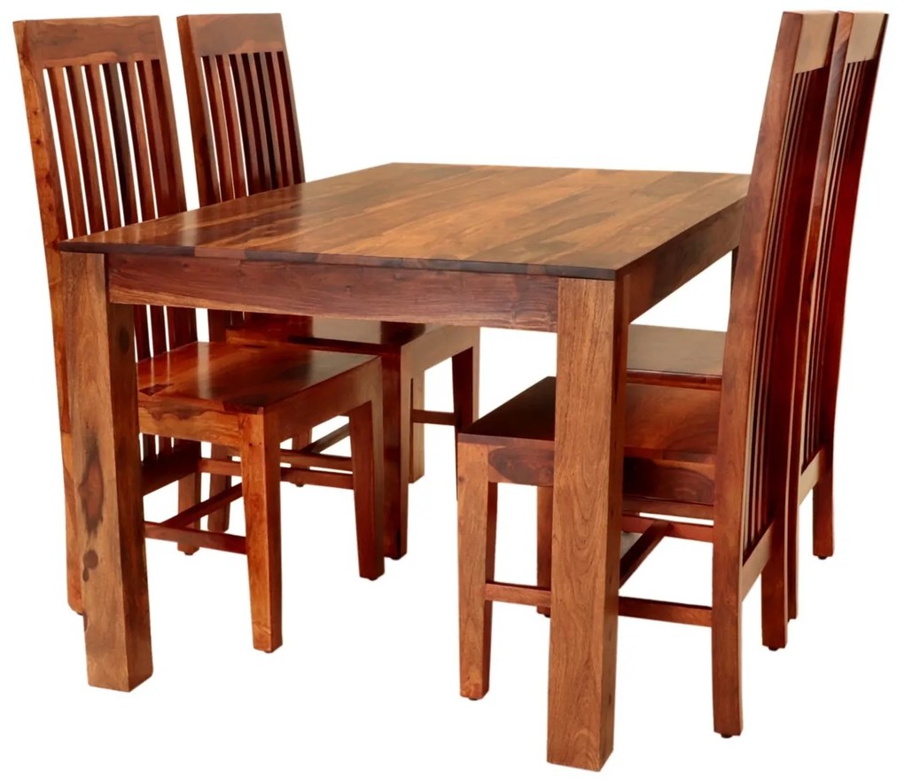 furniture-nabytek.cz - Jedálenský set pre 4 osoby Gani z indického masívu palisander