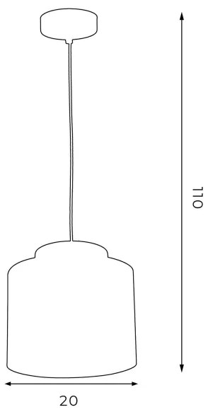 Luster na lanku HAVARD 1xE27/60W/230V čierna/mosadz