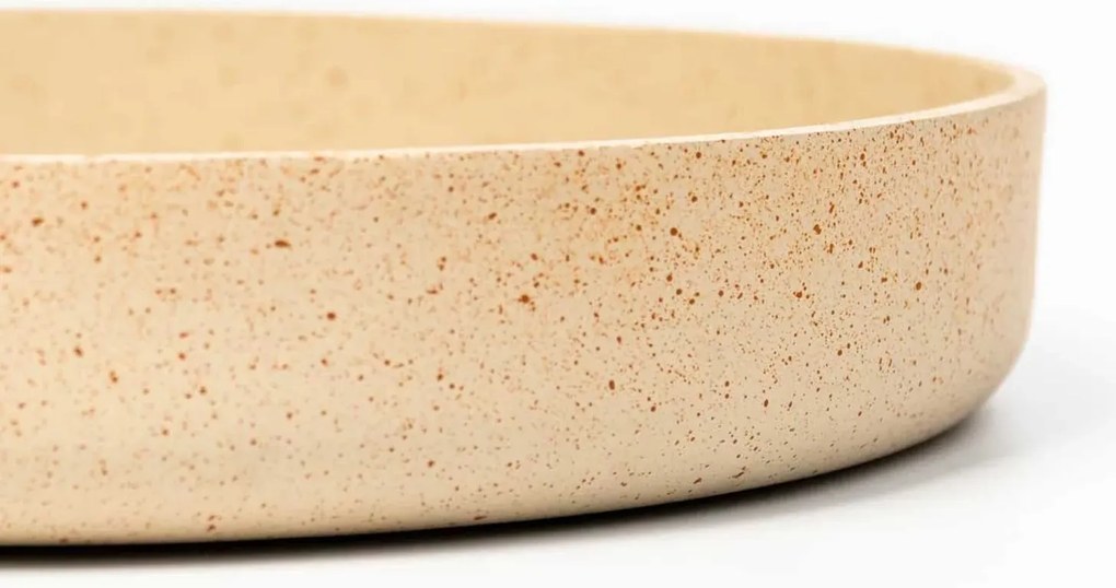 Dekoračná miska ORYVEN, sklolaminát, priemer 30 cm, béžová