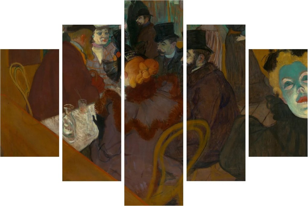 Obraz - Henri de Toulouse-Lautrec, At the Moulin Rouge, reprodukcia (150x105 cm)