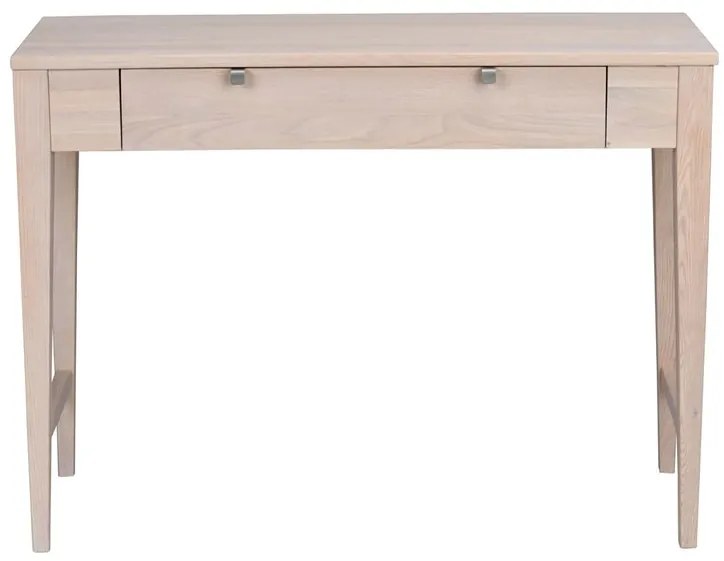 Masívna konzola KORIDA 100x40x74 cm - bielená, dubové drevo