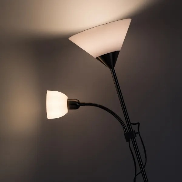 Brilagi - Stojacia lampa ARIANA 1xE27/100W/230V + 1xE14/25W matný chróm