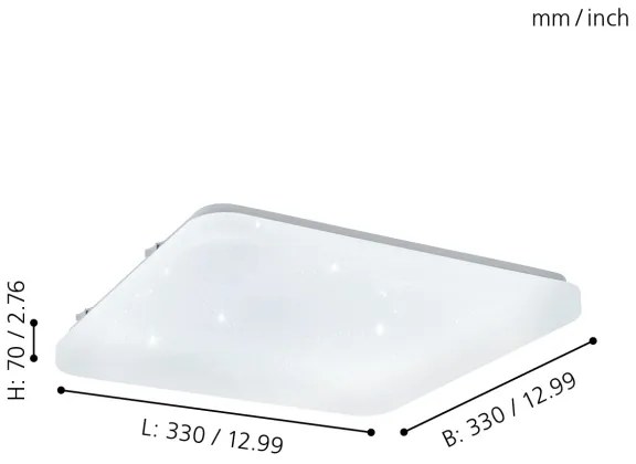 Eglo 97882 - LED stropné svietidlo FRANIA-S LED/14,6W/230V