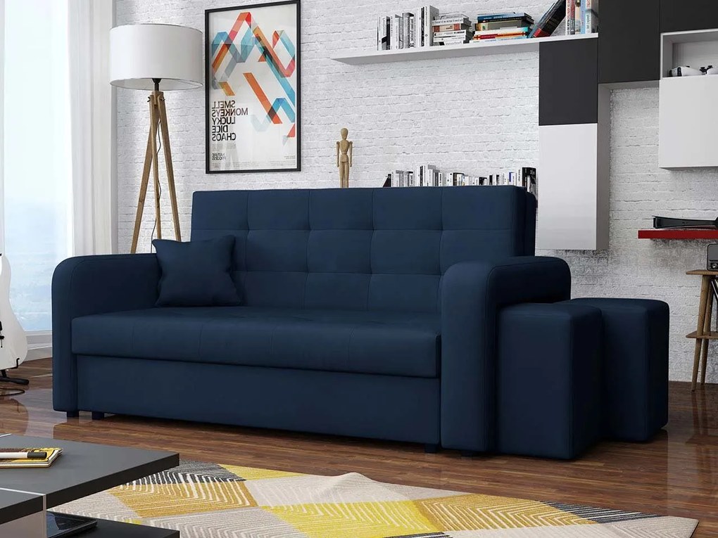 Pohovka s taburetkami Clivia Home III, Taburetka: ľavá strana, Dostupné poťahy: Enjoy 2