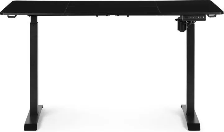 Elektrický nastaviteľný stôl 140 x 70 cm, nastaviteľná výška 76-121cm, čierny