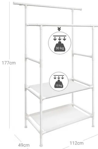 Stojanový vešiak LINEA biely