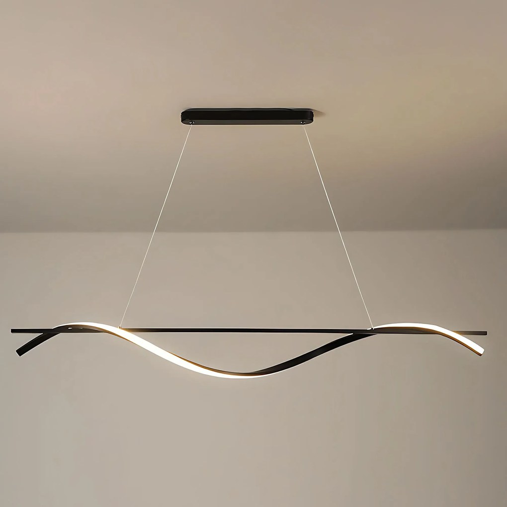 Toolight Toolight, LED závesná lampa 120cm, 27W, 3000K, LHJ019-CP, čierna, OSW-50004