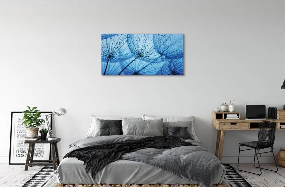 Obraz canvas Kvapky makro púpavy 120x60 cm