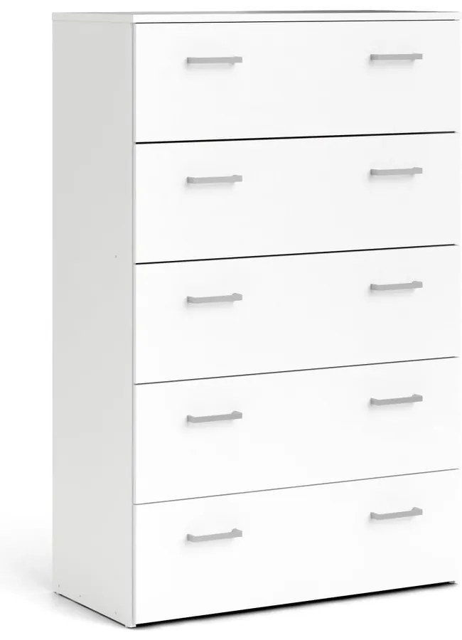 Biela vysoká komoda 74x115 cm Space – Tvilum