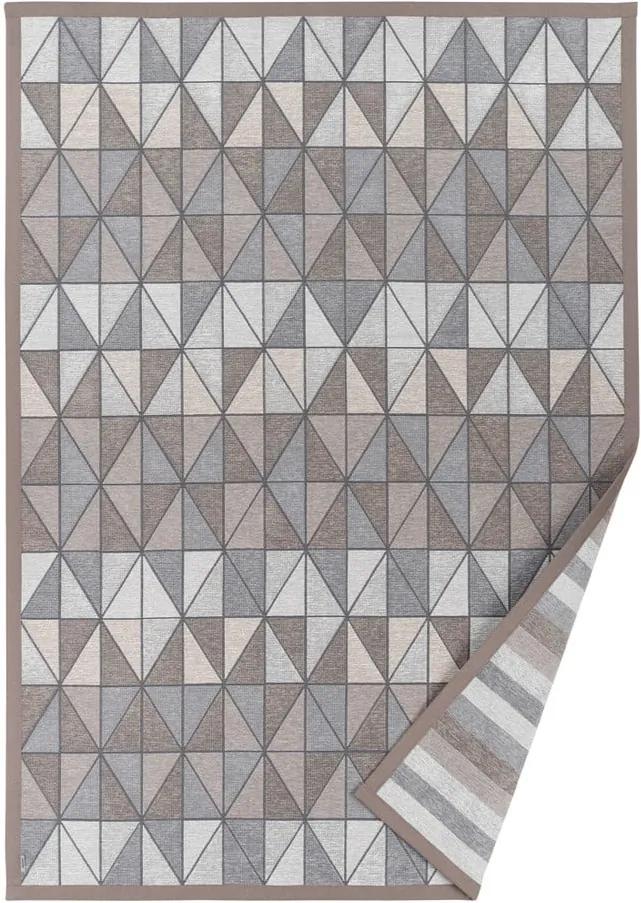 Sivo-béžový vzorovaný obojstranný koberec Narma Treski, 70 × 140 cm