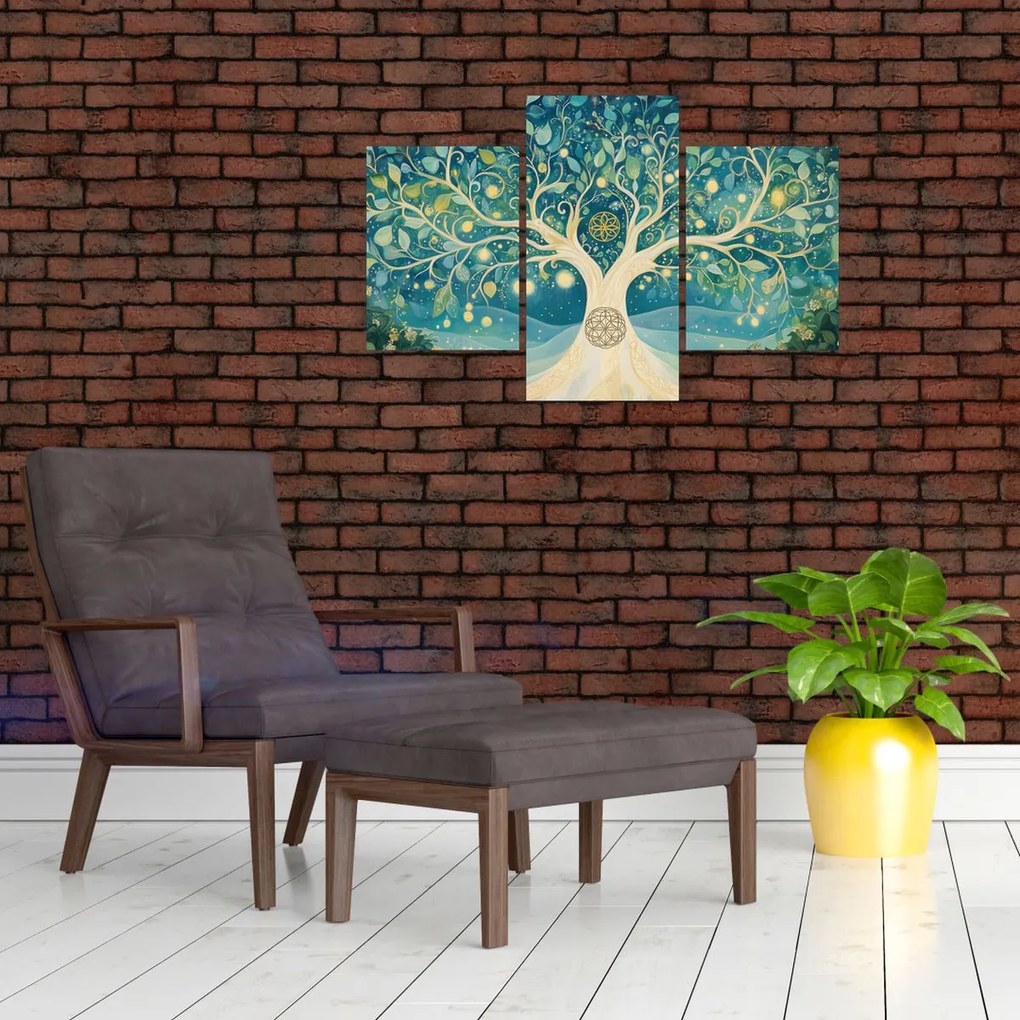 Obraz – Magický strom so špirálami (90x60 cm)