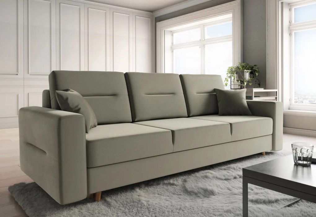 Rozkladacia čalúnená pohovka BERGEN, 230x87x87, itaka 15