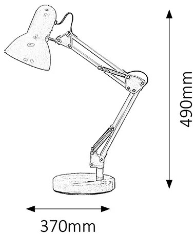 RABALUX Stolná lampa SAMSON, strieborná