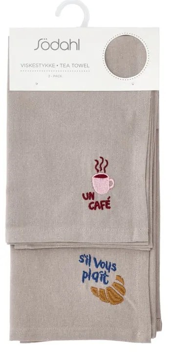 Bavlnené utierky v súprave 2 ks 50x70 cm Bistro – Södahl