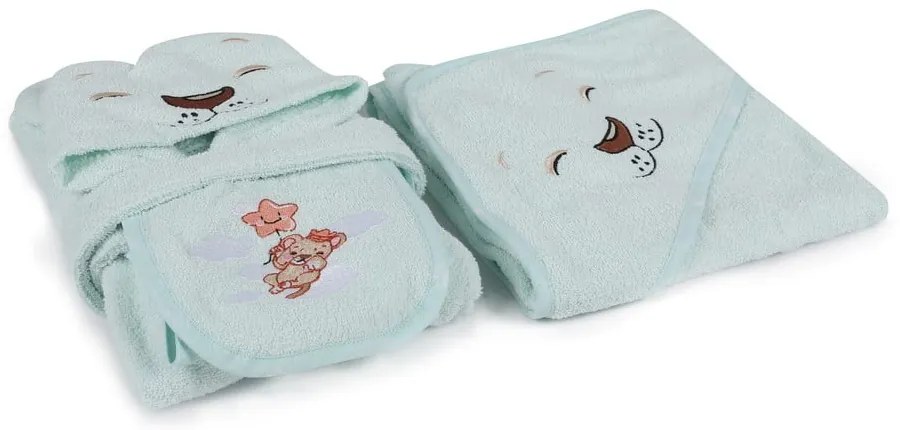 Bavlnený detský župan v mentolovej farbe veľkosť 1-2 roky Aslan – Foutastic