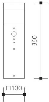 Stĺpikové svietidlo GARD NOO IP44 E14 1x11W sivé