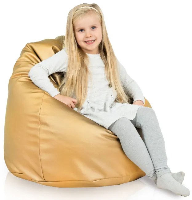 Sedací vak SAKO - zlatý ekokoža