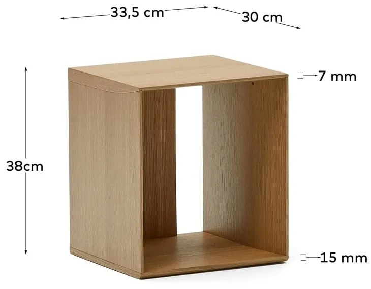 Modulárny policový systém v dekore duba v prírodnej farbe 34x38 cm Litto – Kave Home