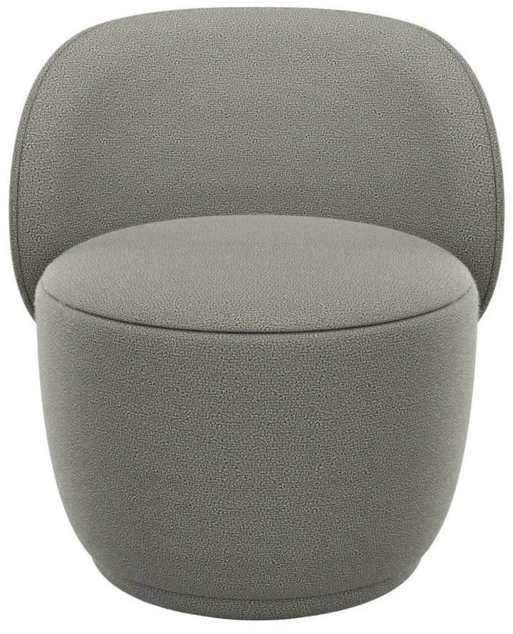 Sivé kreslo z textílie bouclé KUON – Blomus