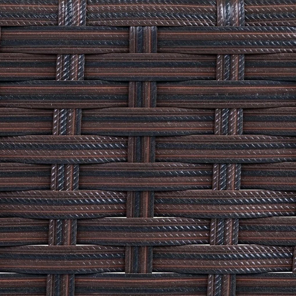 Polyratanová záhradná lavica Halden - melírovaná hnedá, vankúš krémová