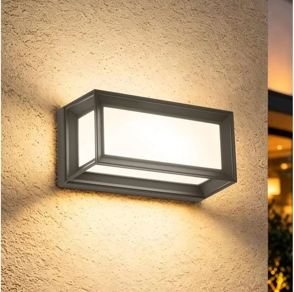 Brilagi - Vonkajšie nástenné LED svietidlo s pohybovým senzorom PARKER LED/12W/230V antracit IP44