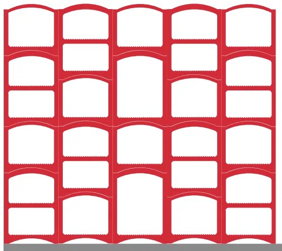 Zostava Bloc Cellier Castle červená, kapacita fliaš: 318