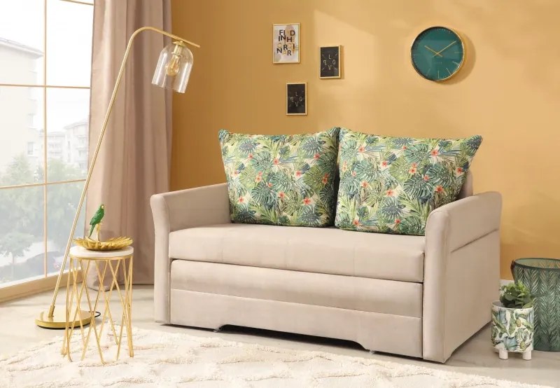 Pohovka City, béžová (fantasy velvet 312/Jungle white)