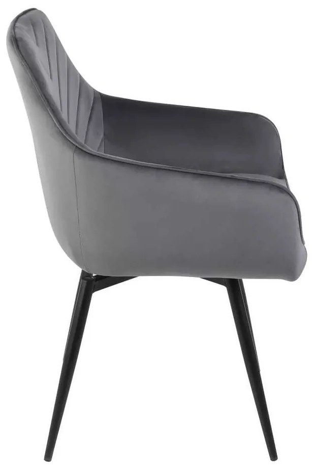 Jedálenská stolička Montale Velvet, sivá