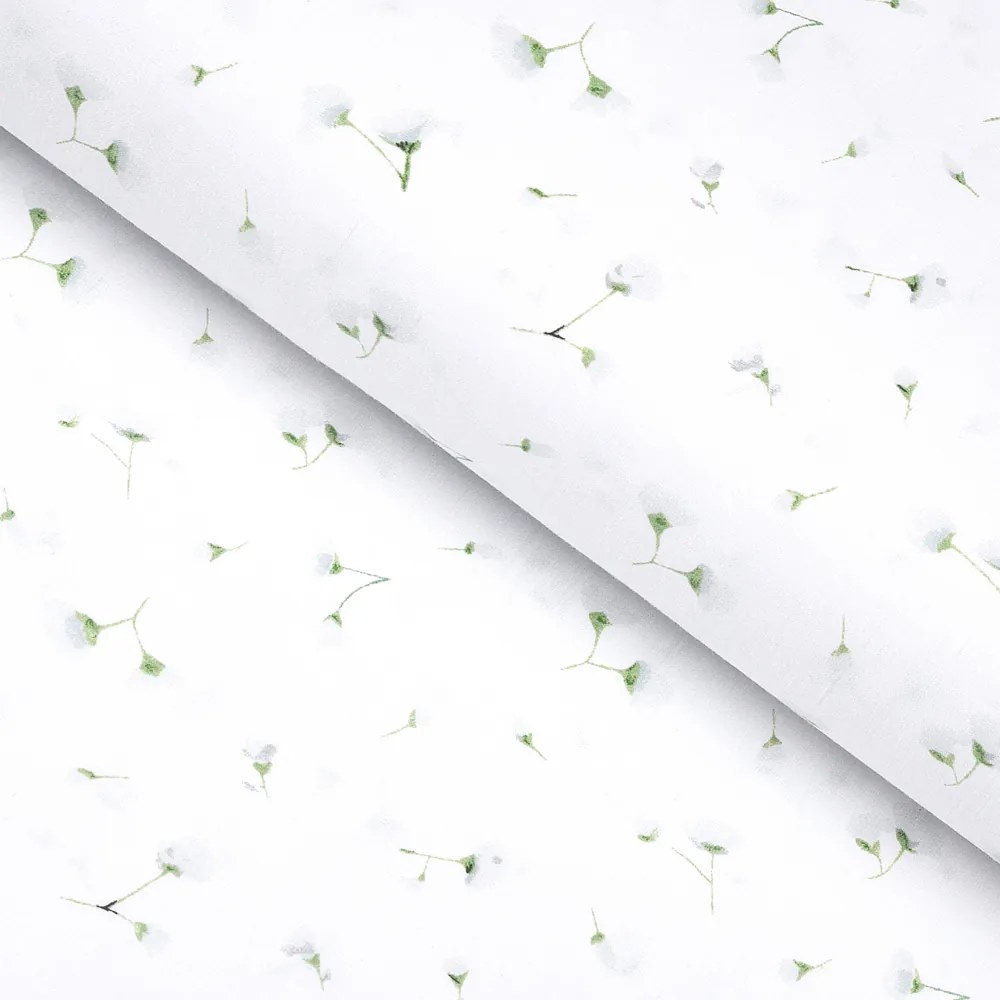 Biante Bavlnený štvorcový obrus Sandra SA-424 Drobné kvietky na bielom 100x100 cm