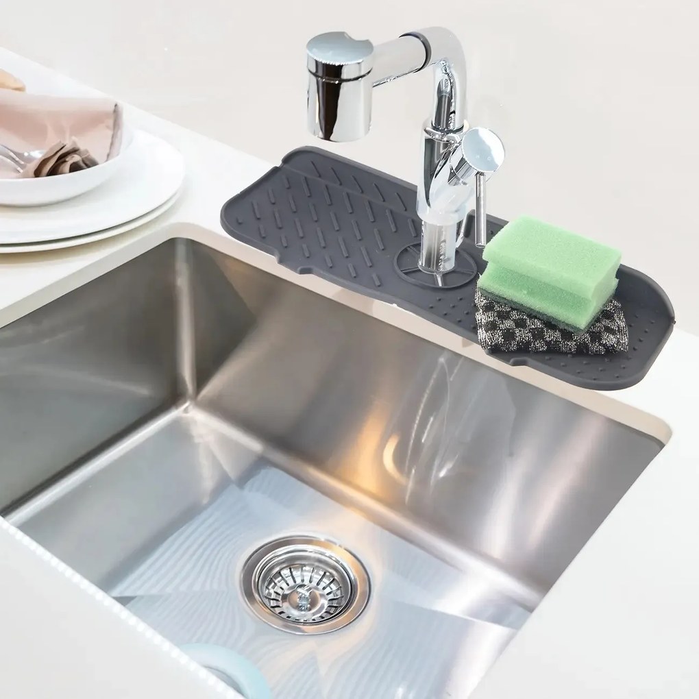 Orion Podložka pod batériu, k drezu silikónová, sivá