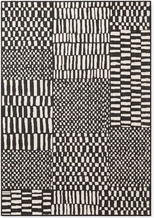 Čierny/krémovobiely vnútorný a vonkajší koberec 160x230 cm Haringey Barkham – Ted Baker