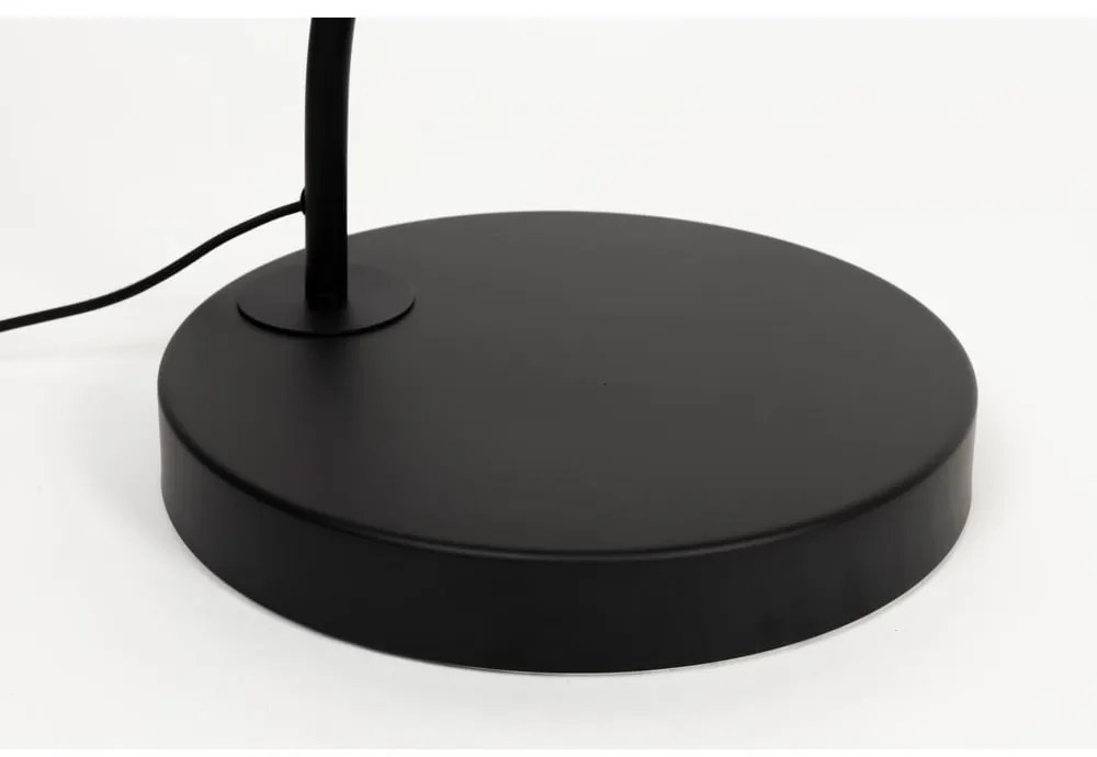 Čierna stojacia lampa s textilným tienidlom (výška 220 cm) Martine – White Label