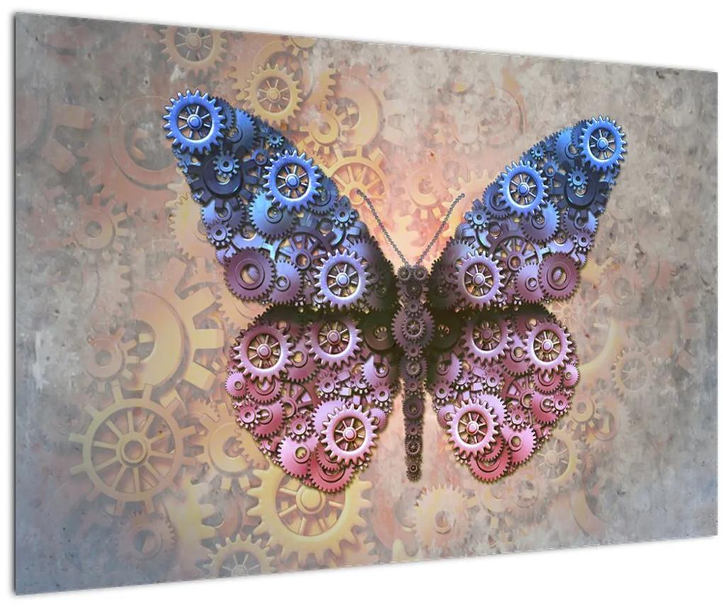 Obraz - Steampunk motýľ (90x60 cm)