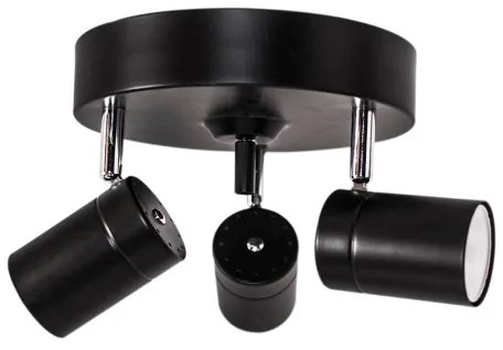 ByRydens 4200710-4002 - Bodové svietidlo CORRECT 3xGU10/7W/230V čierna
