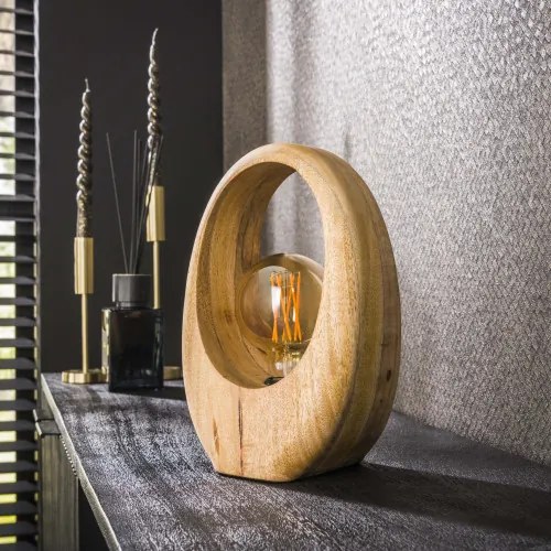 Stolová lampa 73-21 Arch 1L Drevo Mango - Komfort-nábytok