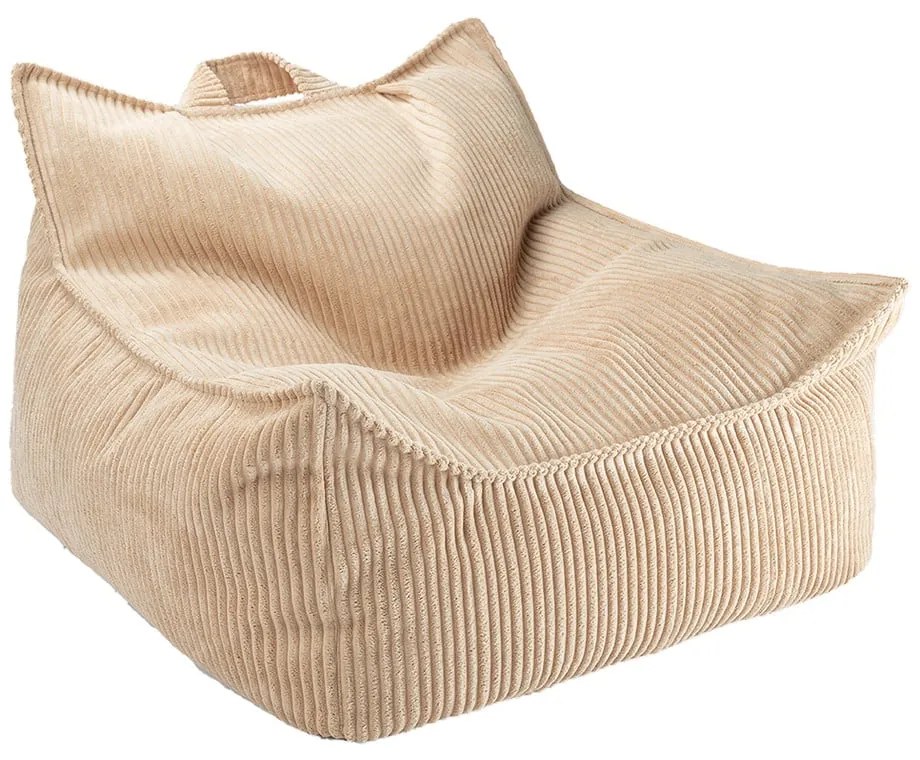 Svetlohnedý menčestrový detský sedací vak Chair – Wigiwama