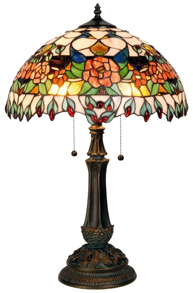 Pestrá Tiffany lampa stolová Ø41*67