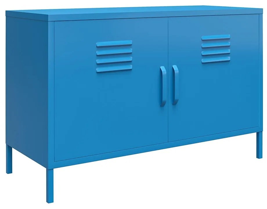 Modrá kovová komoda Novogratz Cache, 100 x 64 cm