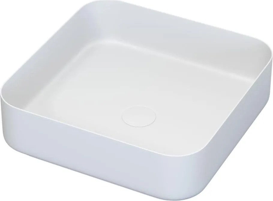 Umývadlo na dosku LJORDAL 40x40 cm oceľ/biela