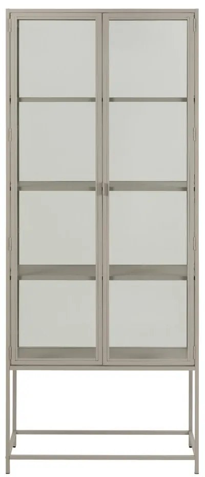 Sivá vitrína 77x186x35 cm Seaford – Actona