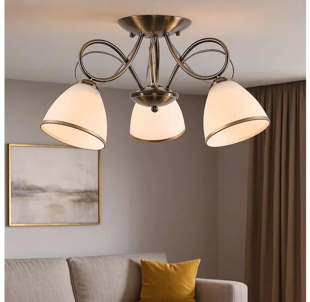 Brilagi - Prisadený luster FRED 3xE27/60W/230V, priemer 59 cm, bronzový