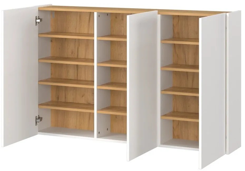 Predsieňová zostava v dekore duba v bielo-prírodnej farbe Libbiano – Germania