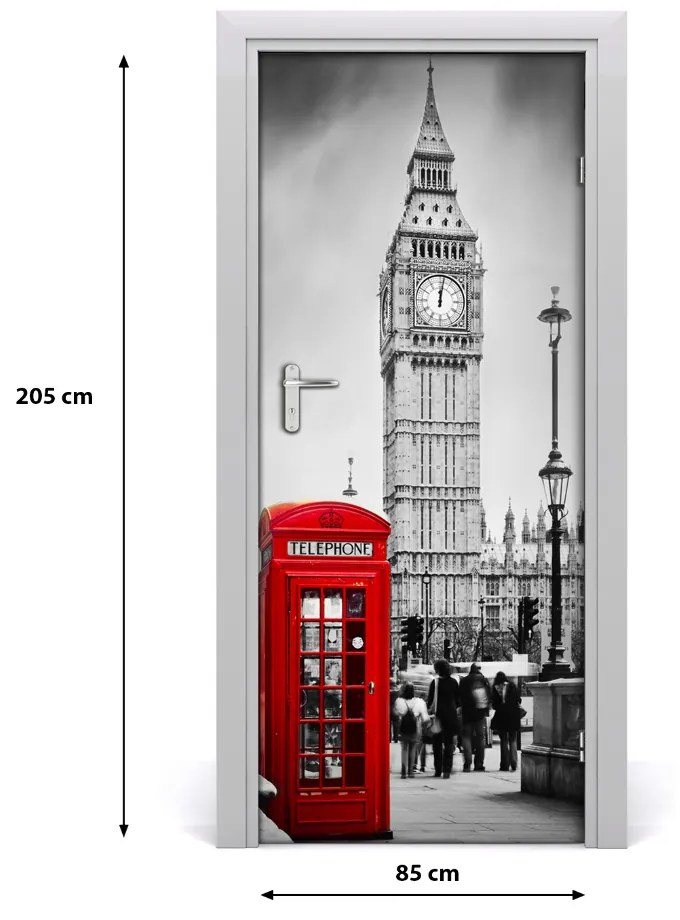 Fototapeta samolepiace na dvere Elizabeth Tower Londýn 85x205 cm