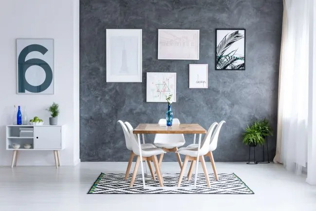 Jedálenská stolička NANTES hnedá / biela