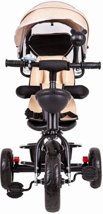 ECOTOYS Detská trojkolka s rotačným sedadlom BEIGE