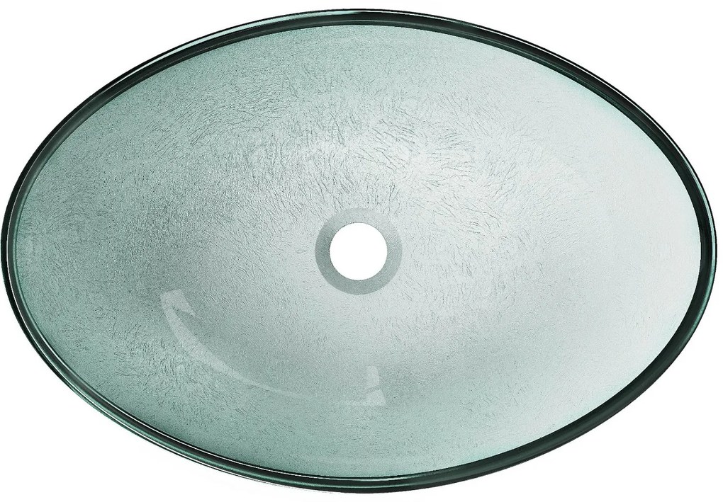 Mexen Sonia, sklenené umývadlo na dosku 54 x 37 x 17 cm, strieborná, 24145411